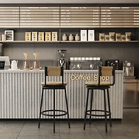 Simplie Fun Handwoven Farmhouse Bar Stool with Ergonomic Design and Maximum Comfort