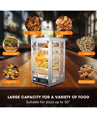 WeChef 600W 5-Shelf Commercial Food Warmer 15" Countertop Catering Pizza Display Case