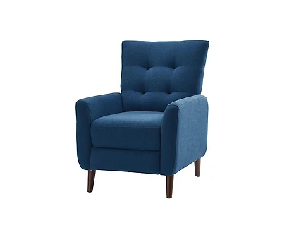 Hulala Home Moreno Modern Manual Recliner with Solid Wooden Legs