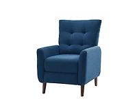 Hulala Home Moreno Modern Manual Recliner with Solid Wooden Legs