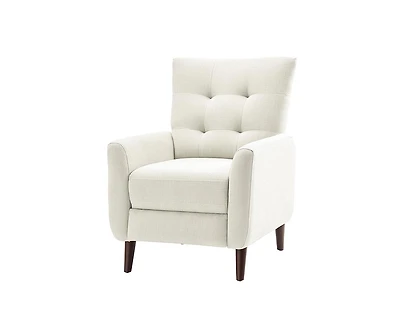 Hulala Home Moreno Modern Manual Recliner with Solid Wooden Legs