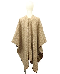 Michael Kors Mk Plaid Reversible Ruana