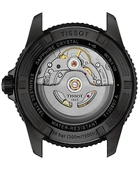 Tissot Men's Swiss Automatic Seastar 1000 Powermatic 80 Black Pvd Stainless Steel Bracelet Watch 40mm