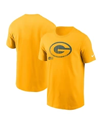 Nike Men's Gold Green Green Bay Packers Faded Essential T-Shirt