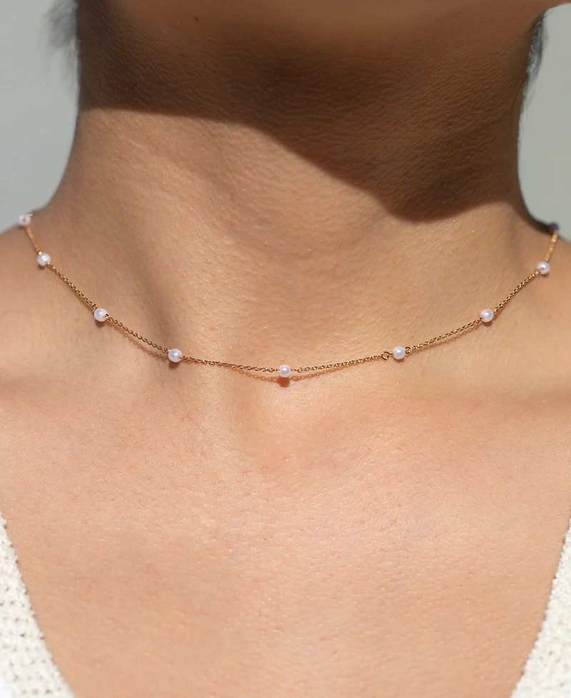 Girls Crew Imitation Pearl Delicate Necklace