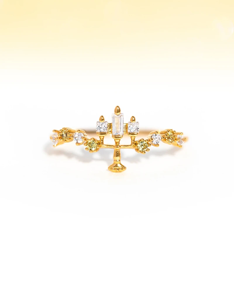 Girls Crew Disney Multi-Color Beauty the Beast Lumiere Ring