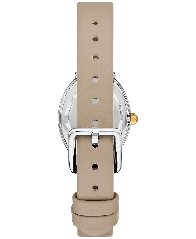 Tory Burch Women's The Oval Gray Leather Strap Watch 22mm