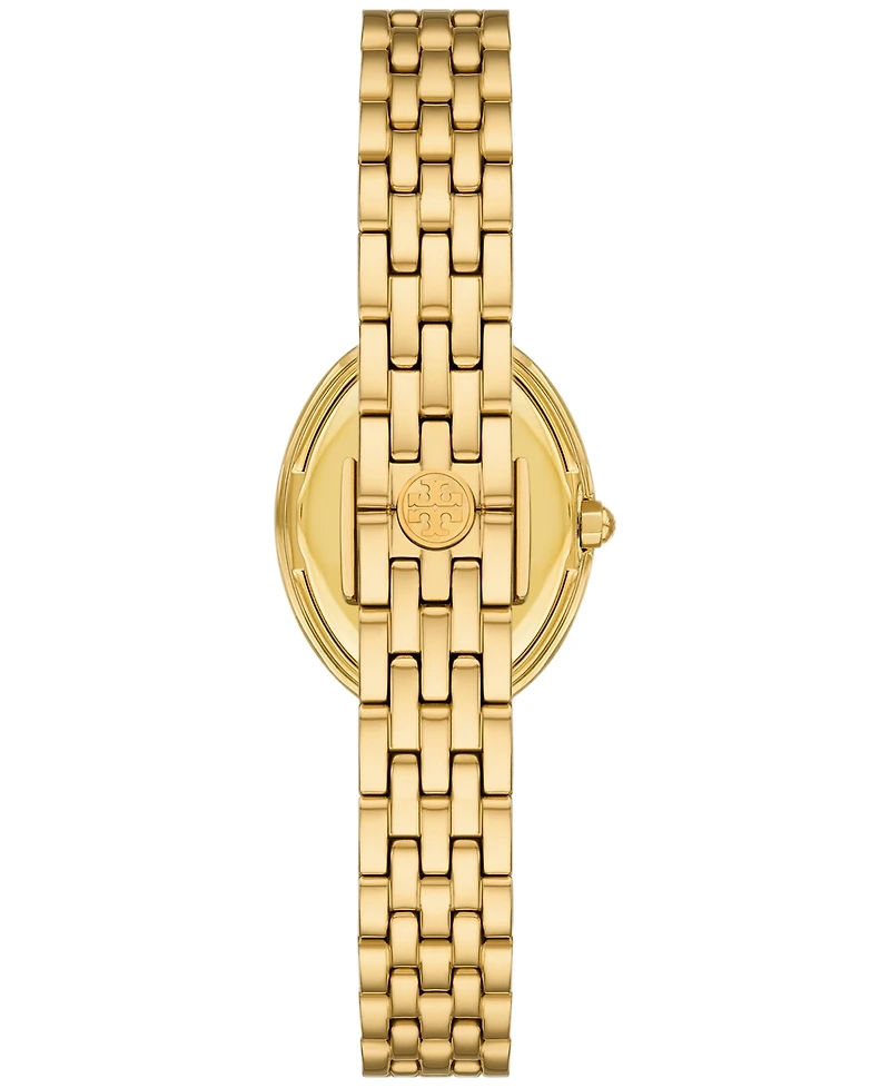 Tory Burch Women's The Oval Gold-Tone Stainless Steel Bracelet Watch 22mm