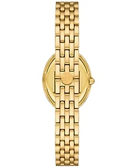 Tory Burch Women's The Oval Gold-Tone Stainless Steel Bracelet Watch 22mm