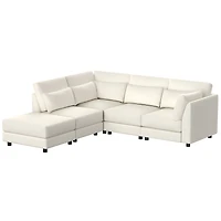 Sugift 5 - Piece Upholstered Sectional, Sofa Set