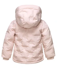 Rokka&Rolla Baby Girls Fleece Lined Heart Puffer Jacket 6-24M