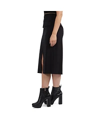 Ellen Tracy Women's Pull On Pencil Skirt with Buckle Detail