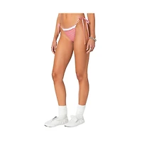 Women's Zora striped string bikini bottom