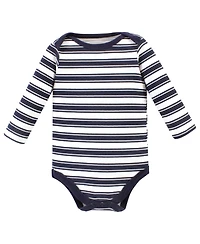 Hudson Baby Boys Five-Piece Collection of Long-Sleeve Cotton Bodysuits