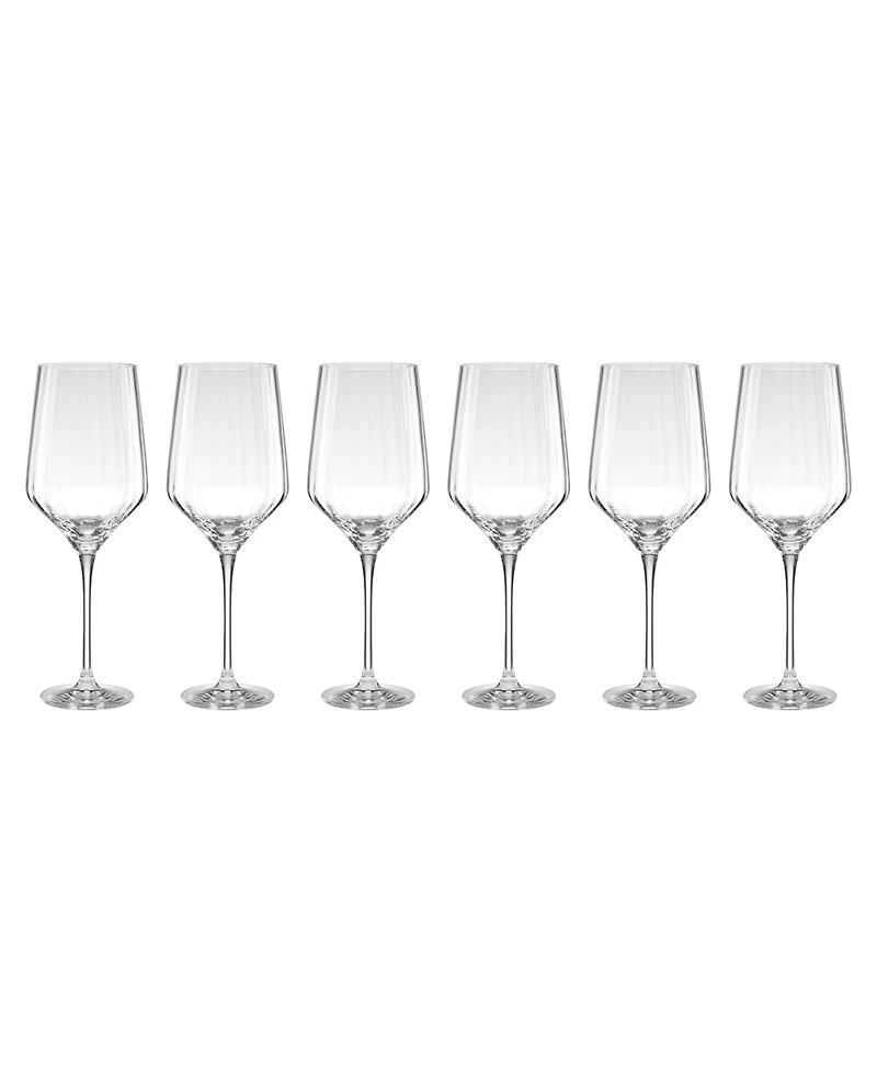 Lenox Tuscany Classics Angled Optic Wine Glasses, Set Of 6