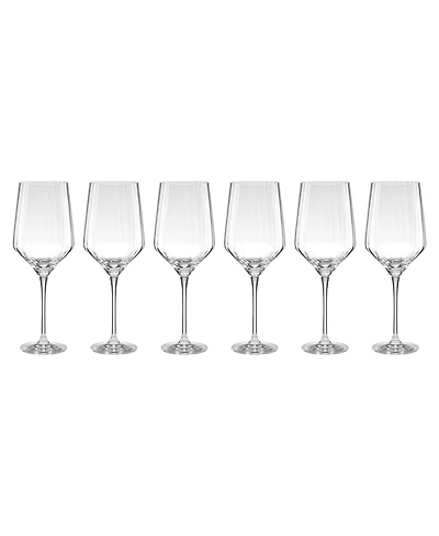 Lenox Tuscany Classics Angled Optic Wine Glasses, Set Of 6