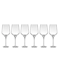 Lenox Tuscany Classics Angled Optic Wine Glasses, Set Of 6