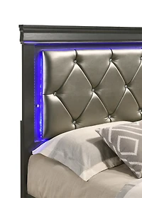 Streamdale Modern Brooklyn Twin Size Led Bed Made With Wood