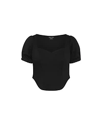 City Chic Women's Corset Puff Top