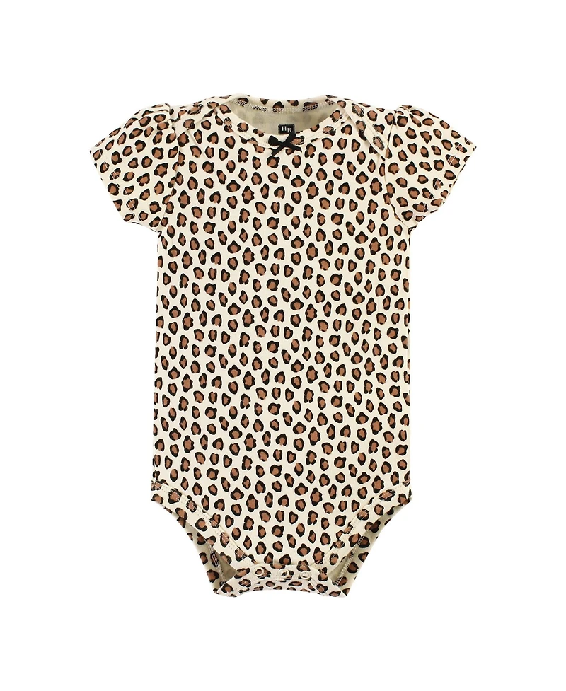 Hudson Baby Girls Comfortable All-Cotton Bodysuit 3Pk