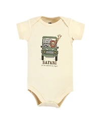 Hudson Baby Boys Unisex Soft Cotton Bodysuit Triple Pack