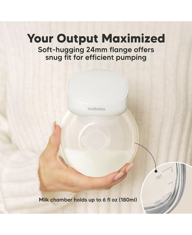 KeaBabies Pulse S10 Pro Breast Pump, Hands Free Double Electric Breast Pumps, Wearable Breastfeeding Pump Portable, 24mm Flange