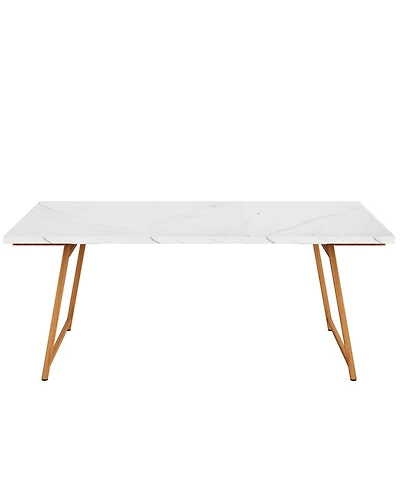 Tribesigns Executive Office Desk, 63-Inch Farmhouse Computer Desk, Large Writing Study Conference Table with Sturdy Legs, Rustic Brown
