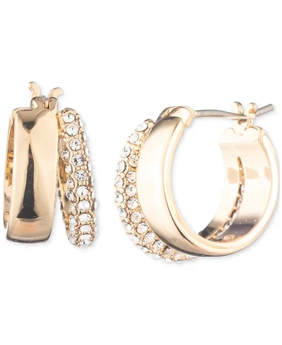 Lauren Ralph Lauren Small Pave Split-Hoop Earrings, 0.9"