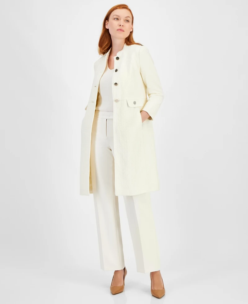 Anne Klein Women's Tweed Audrey Hepburn Topper Jacket