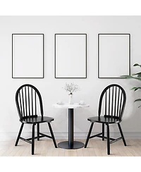 Set of 2 Windsor Dining Chairs with Spindle Backrest Vintage Wood Finish