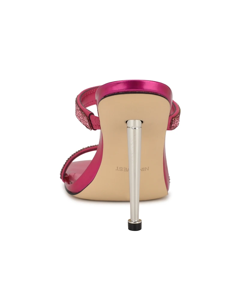 Nine West Women's Yogirl Square Toe Slip-On Dress Sandals