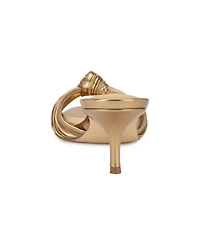 Nine West Women's Laike Kitten Heel Slip-On Dress Sandals