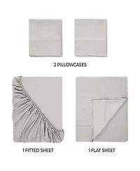 Superior Modal From Beechwood 400 Thread Count Lightweight Cooling Solid Deep Pocket Bed Sheet Set