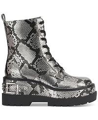 Jessica Simpson Women's Imelda Lace-Up Platform Wedge Combat Booties