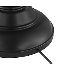 Franklin Iron Works Annie Rustic Farmhouse Industrial Vintage like Lamp Floor Standing 63" Tall Bronze Iron Scroll Font Cream Hardback Drum Shade Deco