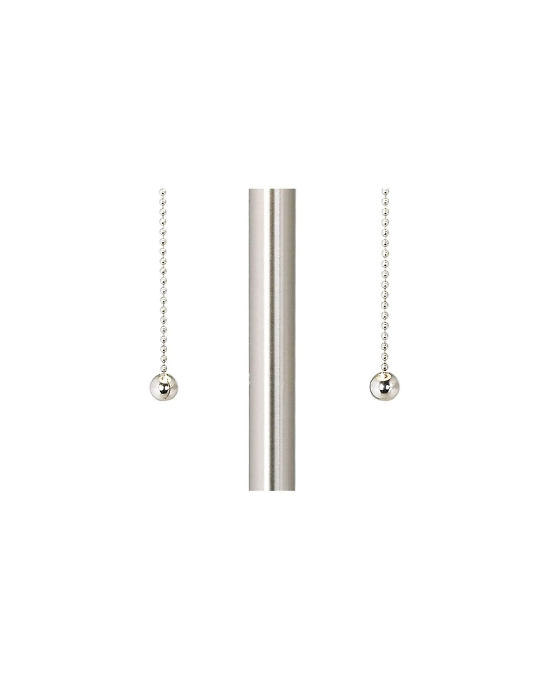 Possini Euro Design Simplicity Modern Floor Lamp 59" Tall Brushed Nickel Silver Off White Tapered Drum Shade for Living Room Bedroom Office House