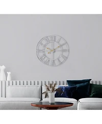 Sorbus Large Wall Clock for Living Room Decor - Roman Numeral Kitchen 16 inch Decorative (Gold)