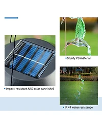 Hummingbird Solar Led Light Wind Chimes Home Garden Xmas Gift Decor Lamp Us