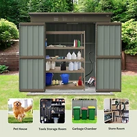 Streamdale Furniture Rustproof Waterproof Metal Storage Shed Wind & Rain Resistant, Durable & Ventilated