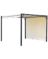 Outsunny 10' x 10' Outdoor Retractable Pergola Gazebo Shade Sunshade Canopy Shelter Steel