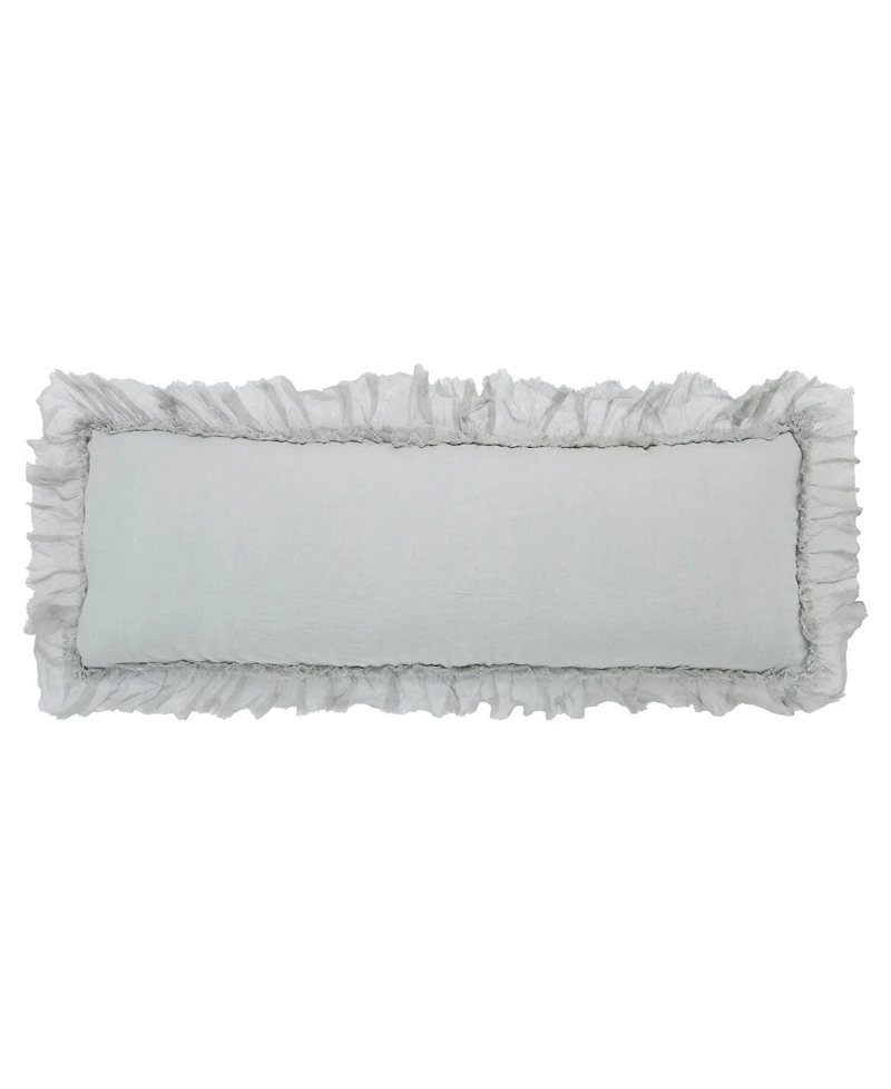 Ihi Home Sheer Ruffle Pillow, 14"x 42"