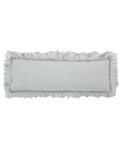 Ihi Home Sheer Ruffle Pillow, 14"x 42"