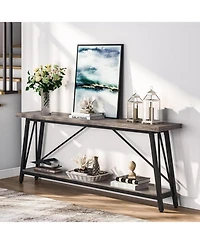 Tribesigns 70.9 Inches Extra Long Sofa Table Behind Couch, Industrial Entry Console Table for Hallway, Entryway, Living Room