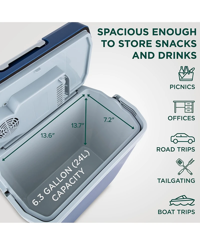 Ivation Electric Cooler & Warmer, 24 L Portable Cooler