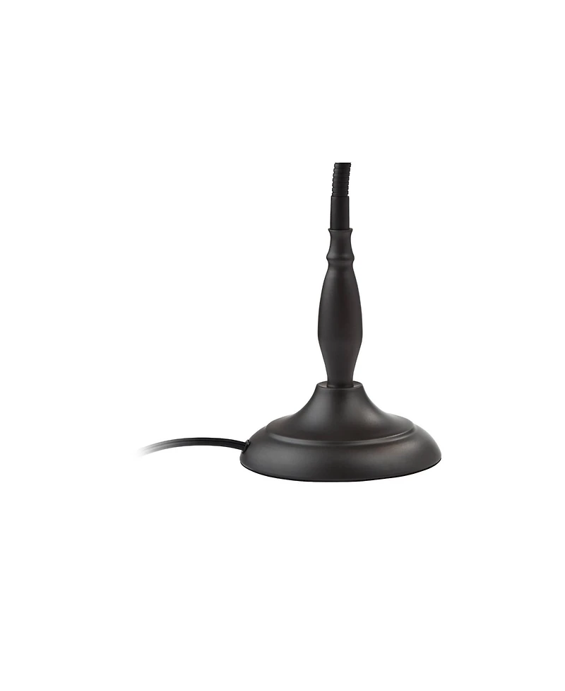 360 Lighting Breck Desk Table Lamp 17" High Dark Bronze Metal Adjustable Gooseneck Arm for Bedroom Bedside Nightstand Office Kids Family House Ho