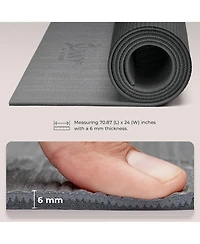 Sunny Health & Fitness Anti-Slip Dual Color Exercise Yoga Mat, Pink