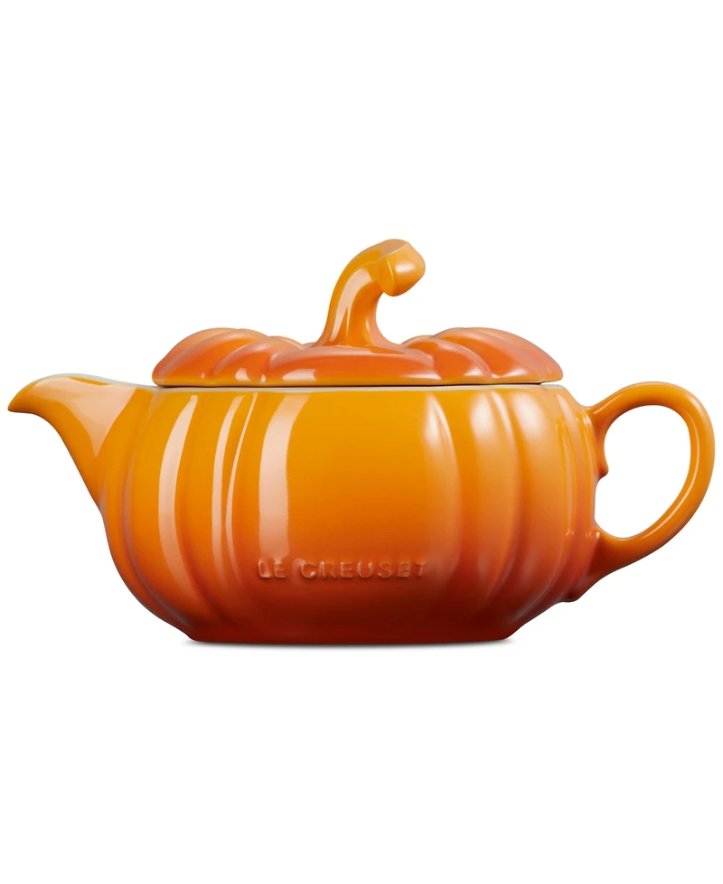Le Creuset Stoneware Pumpkin 14-Oz. Gravy Boat with Lid - Persimmon