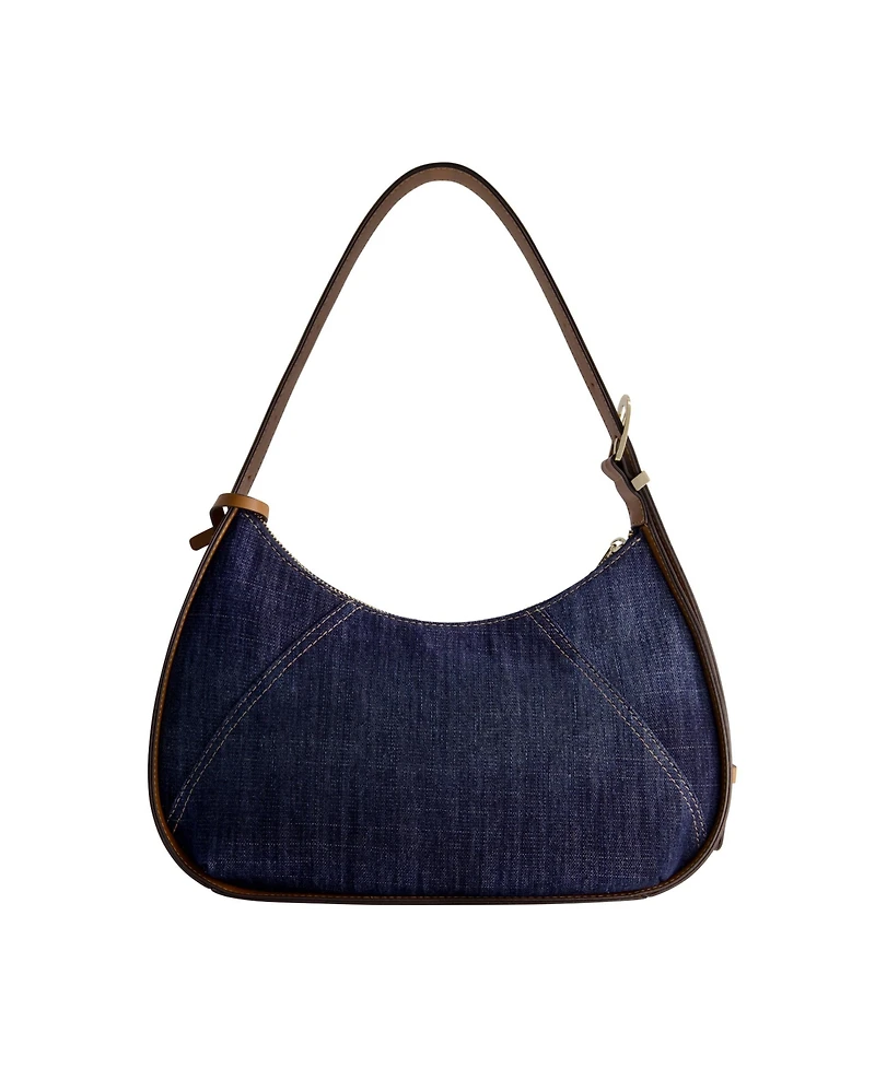 True Religion Metal Horseshoe Denim Hobo