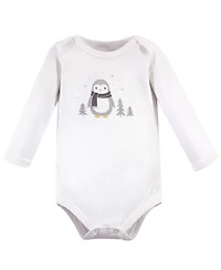 Hudson Baby Boys Cotton Long-Sleeve Bodysuits 5pk