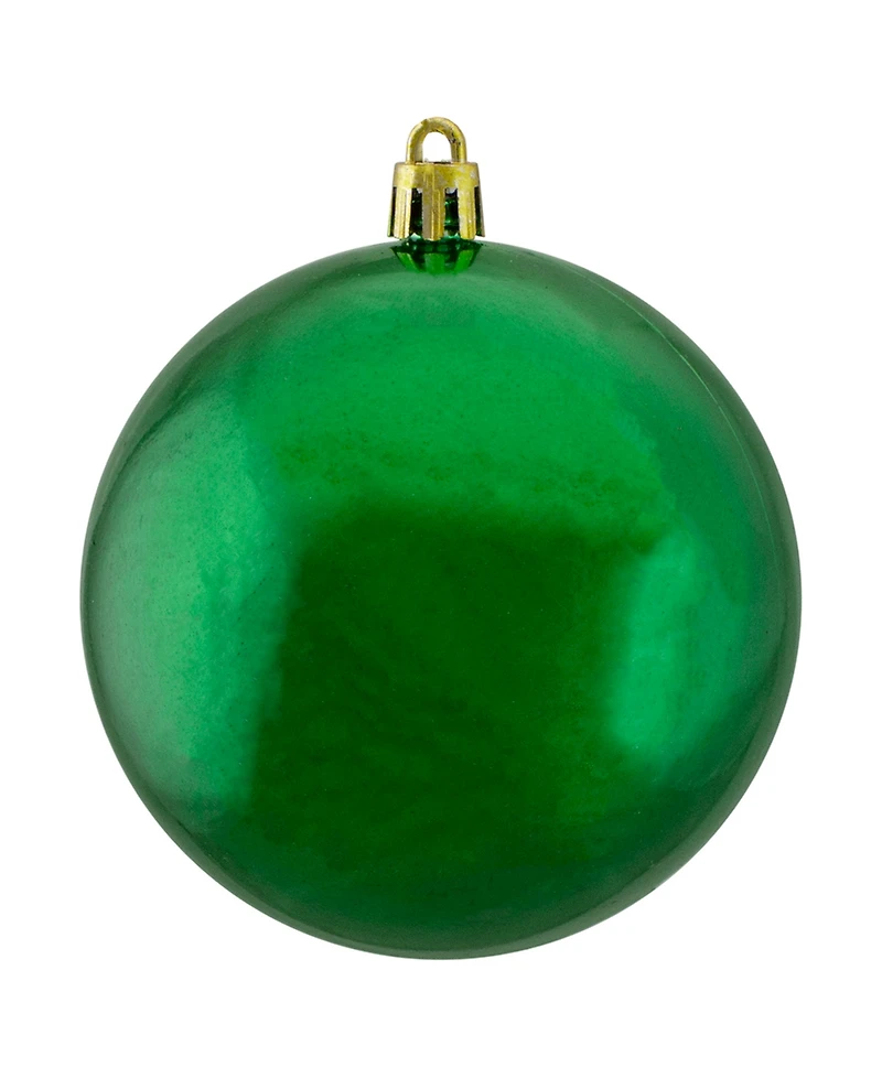 Northlight Green Shatterproof Shiny Christmas Ball Ornaments 3.25-Inch